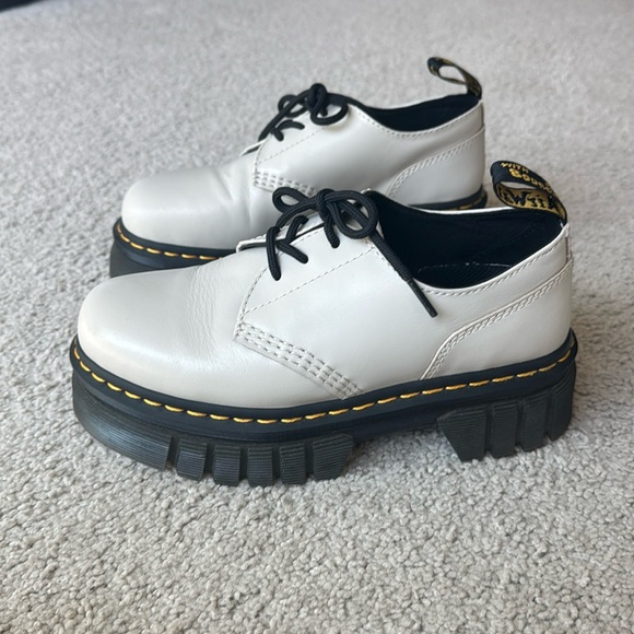 Dr. Martens Shoes - Dr. Martens White/Off White Platform Shoes
